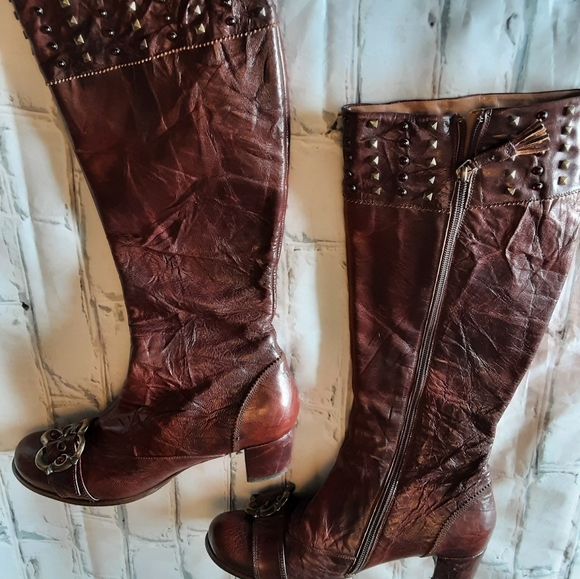 MATERIA PRIMA BY GOFFREDO FANTINI CUSTOM TALL LEATHER BOOTS - Picture 2 of 14